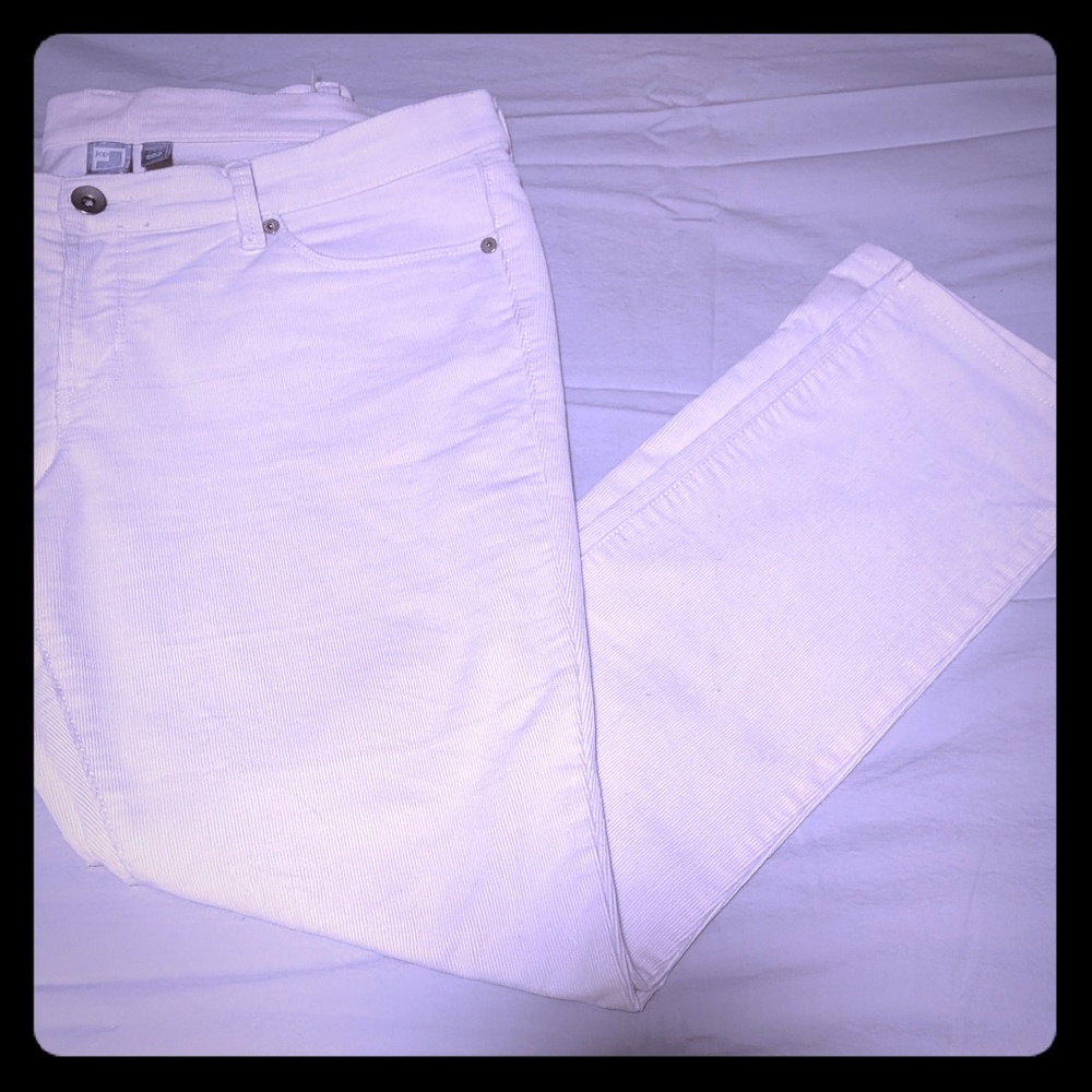 White Courdoroy pants